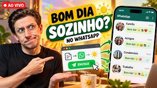 Léo Andrade cria ao vivo sistema para dar “bom dia” em grupos do WhatsApp